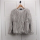 2018 Haining mùa đông mới áo khoác lông nữ đoạn ngắn giả bãi biển len vòng cổ lông faux fur triều nữ dài tay áo áo parka zara nữ lót lông Faux Fur