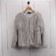 2018 Haining mùa đông mới áo khoác lông nữ đoạn ngắn giả bãi biển len vòng cổ lông faux fur triều nữ dài tay áo Faux Fur