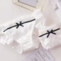 Sản phẩm mới satin tươi tối sọc nhỏ nơ nhỏ bằng vải ren cô gái đồ lót nữ thấp eo đồ lót quần chip nữ đẹp