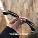 Retro nửa khung kính khung nam thủy triều hộp lớn cá tính cận thị kính bảo vệ bức xạ khung mắt phẳng gương nữ punk mắt kính nam Kính