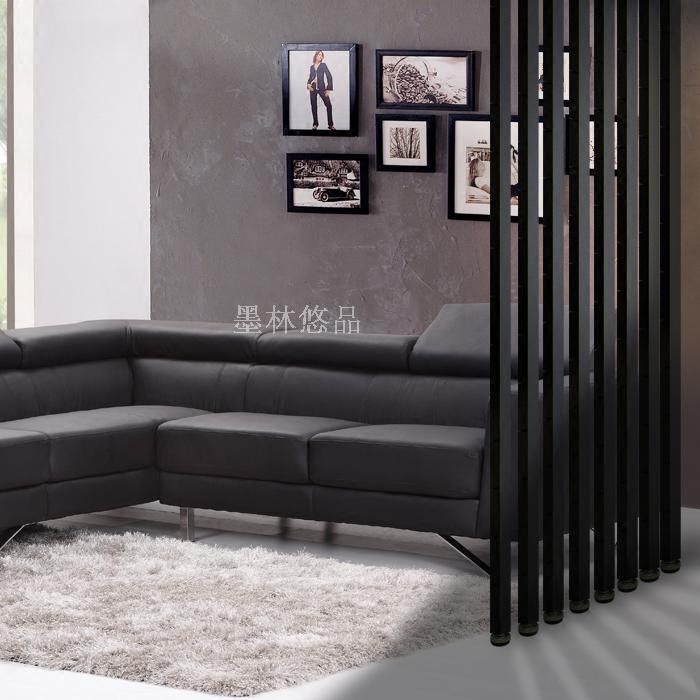 Screen wooden partition living room entrance seat screen Modern fashion simple Chinese minimalist art Solid wood vertical stripes black