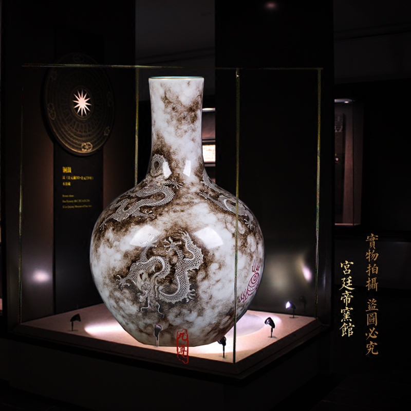 Jingdezhen ceramics color ink see colour imitation the qing qianlong hand - made vases, home decoration crafts are sitting room