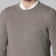 Como Boca mùa xuân mới cashmere áo len nam rắn màu áo len giản dị vòng cổ thời trang áo len gile nam Áo len Cashmere