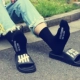 Hàn Quốc ulzzang Harajuku cổng phong cách đơn giản thư triều thương hiệu cá tính tất ống nam nữ vớ dài đôi vớ bông - Vớ sợi tre