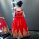 Hoa cô gái trẻ em váy cưới cô gái cô gái buổi tối ăn mặc công chúa váy fluffy đàn piano trang phục cho thấy mùa hè quan ao tre em Váy trẻ em