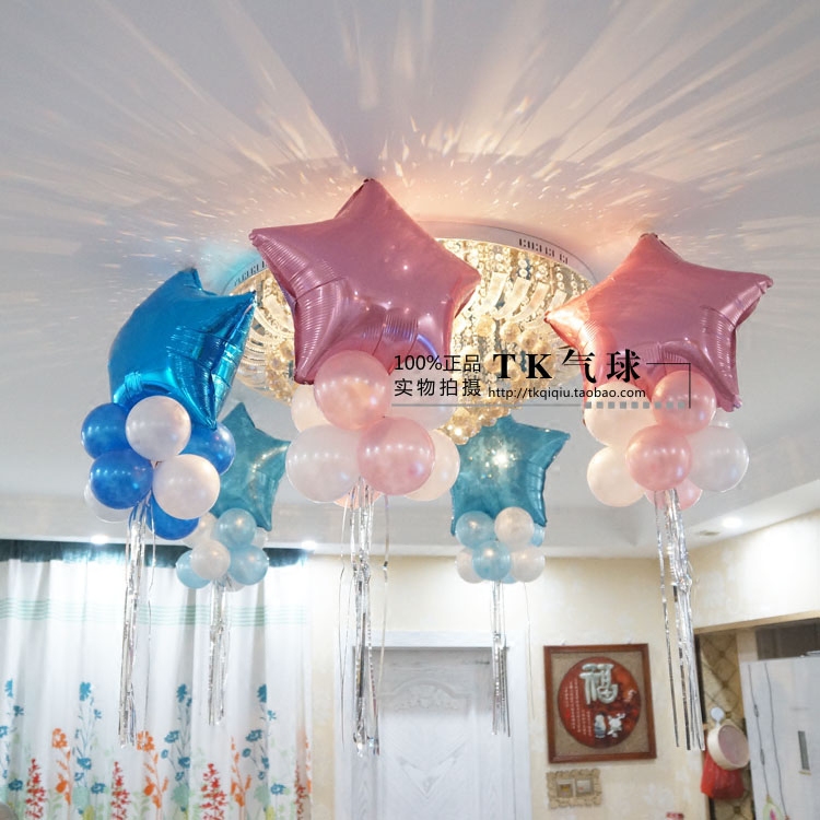 18 Inch Five Pointed Star Ceiling Hanging Balloon Suspended