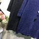 Mùa xuân mới rộng kích thước lớn cổ chữ V sáng lụa vàng lụa sáng bóng pha lê nửa tay áo len đáy áo sơ mi nữ áo len kiểu Áo len cổ chữ V