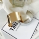 Hàn Quốc nặng tay đánh bóng kim loại mịn đơn giản trung tính hoang dã giả vàng 18k Nữ phiên bản Hàn Quốc của vòng tay trang sức rộng các mẫu vòng đeo tay bằng vàng 18k Vòng đeo tay Cuff