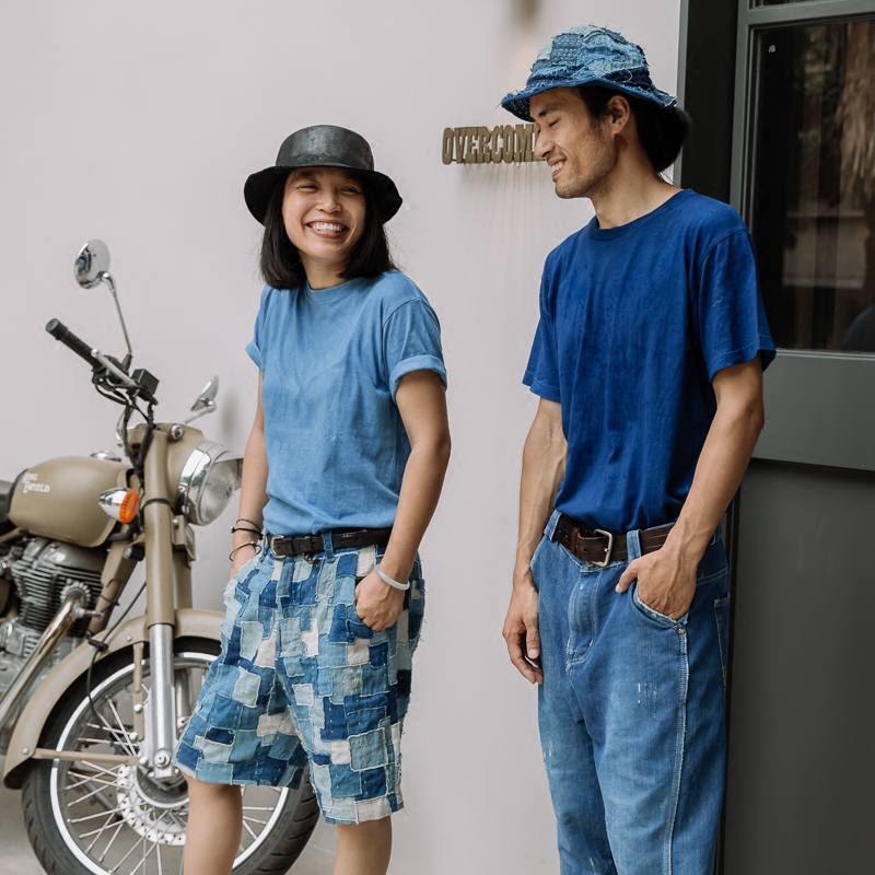 namsan indigo | 南山草木染 古法植物蓝染 复古男女全棉T恤