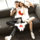 Adidas clover Adi cool FUN người yêu tăng tình yêu áo đôi áo thun CE1690 CE1684 - Áo phông thể thao