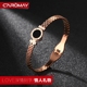 Caroline chic trìu mến vòng tay thép titan Nữ La Mã mạ vàng 18K vòng tay vàng đơn giản đồ trang sức cặp đôi vòng đeo tay nam Vòng đeo tay Cuff