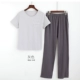 Bộ đồ ngủ ngắn tay cotton cotton cho nữ mùa hè phù hợp với quần cotton Phiên bản Hàn Quốc của dịch vụ gia đình tươi mát hai mảnh mặc giản dị