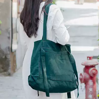 Cloth town handmade original literary retro cotton linen bag women's bag simple wild shoulder bag