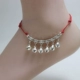 Vũ điệu nam nữ dệt tay vòng chân nữ phiên bản Hàn Quốc của chàng sinh viên giản dị Sen chuông đỏ với dây chân thời trang - Vòng chân
