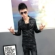 2018 thu đông xu hướng mới Áo khoác lửng da ngắn nam mỏng phần áo khoác trẻ trung