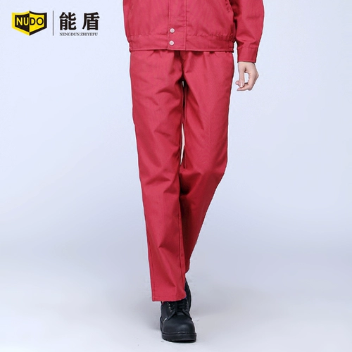 能盾 Осенние штаны для работы, демисезонные износостойкие искусственные джинсы с начесом