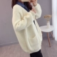 Áo len len mùa xuân Áo len nữ màu đỏ dày vừa phải Sinh viên retro Hàn Quốc 2018 Đầu xuân mới - Đan Cardigan