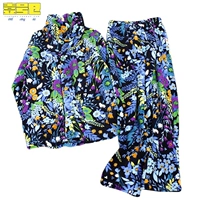 Kho số 1 Khoang nhung phục vụ tại nhà Bộ đồ nhung dài Áo nỉ ấm áp Bộ đồ ngủ Bộ đồ vest nữ đồ pijama