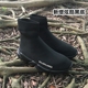 Nhà ga châu Âu vào mùa thu và mùa đông tăng lên và đôi tất co giãn cashmere giày thể thao nữ cổ cao đen Giày cao gót