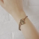 JAM HOME MADE phong cách tối giản màu rắn đa năng thời trang chuỗi đơn giản nam nữ chuỗi tay và chân chuỗi hai tay - Vòng chân lắc chân vàng 18k Vòng chân