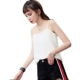 Châu Âu và Hoa Kỳ phong cách tối giản sang trọng retro có thể điều chỉnh từ cổ áo bằng phẳng voan yếm nữ mùa hè áo rộng đáy áo ba lỗ nữ Áo ba lỗ