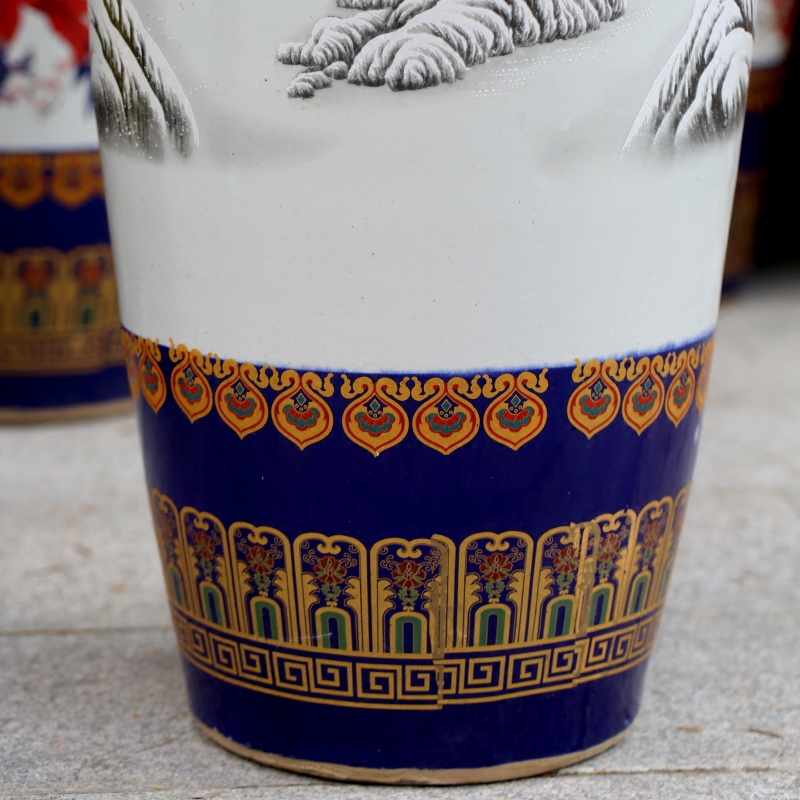 Ceramics jingdezhen great rivers, large vase household living room the hotel ground flower arranging place Chinese arts and crafts