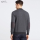 Satchi Sha Chi của Nam Giới Cao Cổ Màu Rắn Kinh Doanh Bình Thường Cardigan Nam Slim Cashmere Áo Len Áo len Cashmere