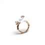 [SUMMERSHOP] Nhật Bản dễ thương ngọc trai trắng dễ thương thỏ trắng ba chiều - Nhẫn nhẫn bạc nam