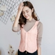 Áo sơ mi mùa thu và mùa đông mới của phụ nữ mỏng vest ngắn vest vest nữ dưới cotton vest ấm cotton lót thủy triều áo khoác gile Áo vest