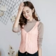 Áo sơ mi mùa thu và mùa đông mới của phụ nữ mỏng vest ngắn vest vest nữ dưới cotton vest ấm cotton lót thủy triều
