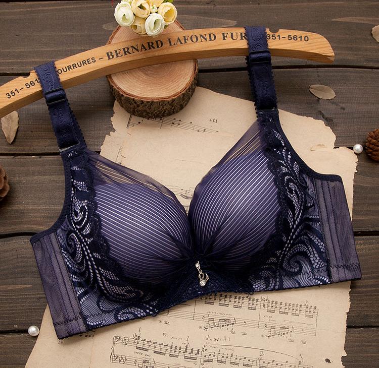 Urban sexy beauty sexy middle mold cup small chest gathered without steel ring bra small lady flat chest underwear thick model