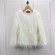 2018 Haining mùa đông mới áo khoác lông nữ đoạn ngắn giả bãi biển len vòng cổ lông faux fur triều nữ dài tay áo