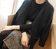 w091 Korean women's V-neck commuting unbuttoned long-haired mink velvet warm mid-length autumn and winter women's sweater jacket