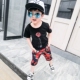 Quần áo trẻ em mùa hè Phiên bản Hàn Quốc 2018 bé trai mới set đồ ngắn tay hai mảnh 3-5 tuổi 2-4 bé mùa hè thủy triều quần áo trẻ em nam Phù hợp với trẻ em