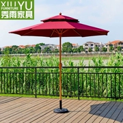 Xiuyu đồ nội thất ô ngoài trời sân vườn sân thượng đồ nội thất 2,7 mét đôi vườn hình gỗ cột ô