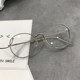 Kính cận thị tròn retro kính mặt tròn kính nữ độ văn học kim loại kính khung nữ cá tính mắt phẳng gương - Kính khung tròng kính chống ánh sáng xanh Kính khung