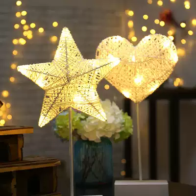 Star table lamp LED night light Lantern Dormitory soft girl girl heart room decoration Romantic Christmas and New Year decoration
