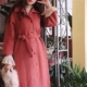 Nam thành phố Raspberry áo khoác len đỏ mùa thu và mùa đông mẫu dài không thể đủ sức làm ấm làn sóng nữ mới 2018 áo khoác nỉ Áo khoác dài