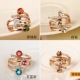 Thời trang đính kim cương nhiều vòng tròn trang trí phiên bản Hàn Quốc của ngón trỏ nhẫn nữ khí chất trăm phù hợp với trang sức thủy triều nhẫn vàng trắng Nhẫn