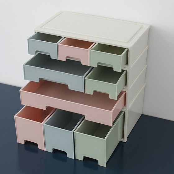 Desktop office cosmetics desktop storage box drawer type small finishing storage box mini plastic shelf cabinet