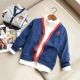 Áo khoác trẻ em cotton cardigan Áo khoác bé trai cổ chữ V cho bé trai và bé gái áo khoác trẻ em nam Áo khoác
