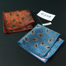 карманный платок 男装英伦复古花纹腰果小方巾结婚男士商务 西装口袋巾胸巾fj002