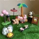 Cửa hàng tạp hóa Nhật Bản D nhà nhựa trang trí cỏ dã ngoại loạt gấu trắng chim cánh cụt ếch ba bông hoa mèo tượng trang trí phụ kiện trang trí nhà đẹp Trang trí nội thất