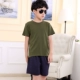 Trẻ em dành cho người lớn quần áo tập thể dục ngụy trang T-Shirt ngắn tay quần short phù hợp với nam giới và phụ nữ sinh viên trại mùa hè ngoài trời đào tạo quân sự