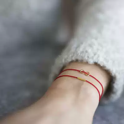 Nordic Swiss niche Vivien Ya Guangjin's original year transfer very fine minimalist hand rope red rope hand