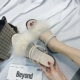 Hai đôi sandal nữ 2018 hè mới đi biển đi giày lông sandal đế bệt