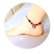 Dệt kim tay cá tính đơn giản theo phong cách Nhật Bản, năm sinh, ác thần, gấu trúc nhỏ dễ thương, dây đỏ, vòng chân, dây chân lắc chân chuông Vòng chân