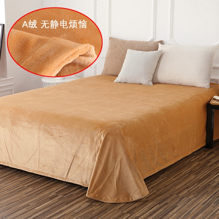 Short plush bed linen single piece Coral Fleece velvet Falae by single Farah Winter blankets Winter fluff wool flannel