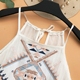 Thái Tide thương hiệu ngày lễ khí chất Slim eo cao quây treo cổ thêu jumpsuit quần short nữ quần lửng nữ hàn quốc Quần short