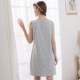 Váy ngủ của phụ nữ mùa hè cotton phong cách Hàn Quốc dễ thương tươi mát và ngọt ngào váy yếm không tay sexy váy mùa hè - Đêm đầm